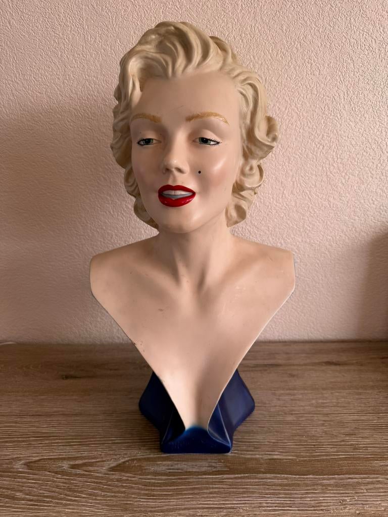 Buste Marilyn Monroe, Ophalen, Beschilderd, Gips, Buste