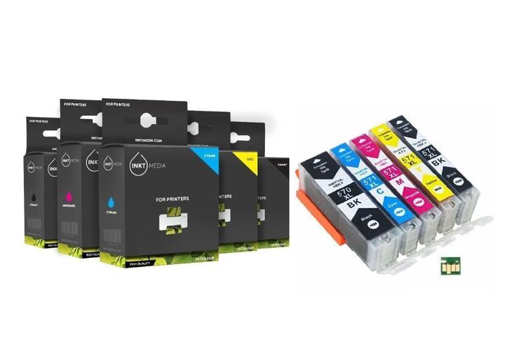 Set Canon PGI-570 & CLI-571 XL serie Inktmedia Huismerk, Computers en Software, Printerbenodigdheden, Nieuw, Cartridge, Ophalen
