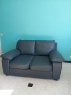 grijze tweezit, Ophalen, Zo goed als nieuw, Tweepersoons, Rechte bank