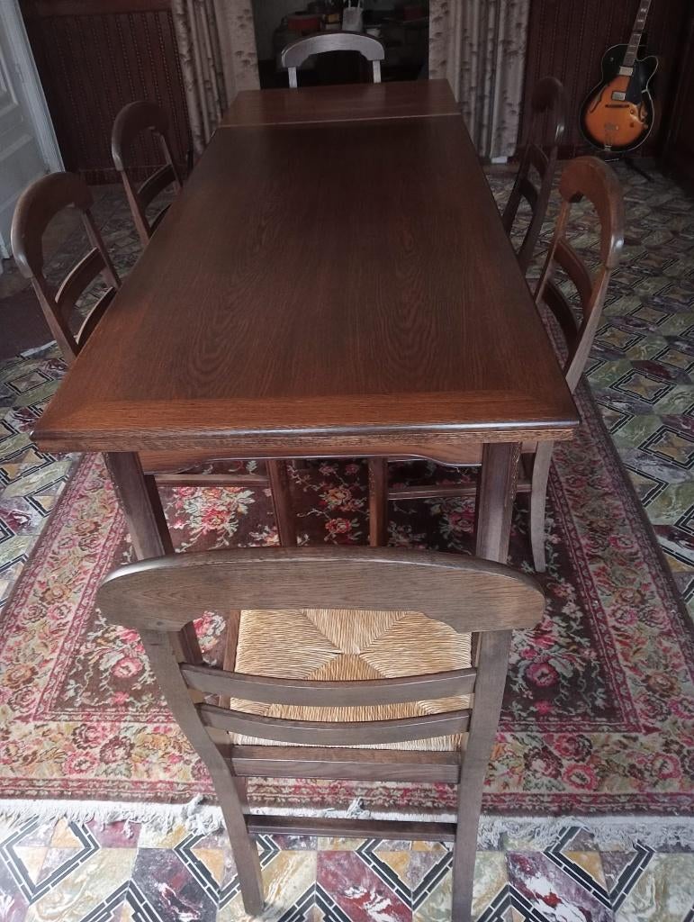 eetkamer compleet, Huis en Inrichting, Tafels | Eettafels, Ophalen, Rustiek, Eikenhout, Zo goed als nieuw