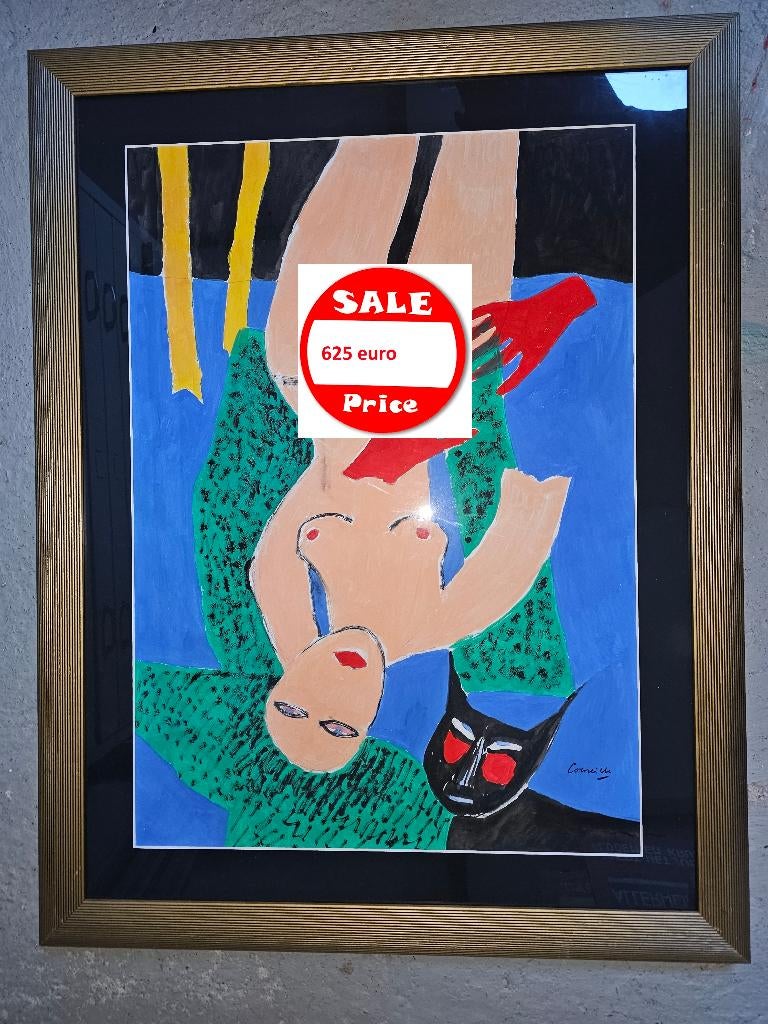 Prachtige Olie tekening Corneille, Antiek en Kunst, Ophalen