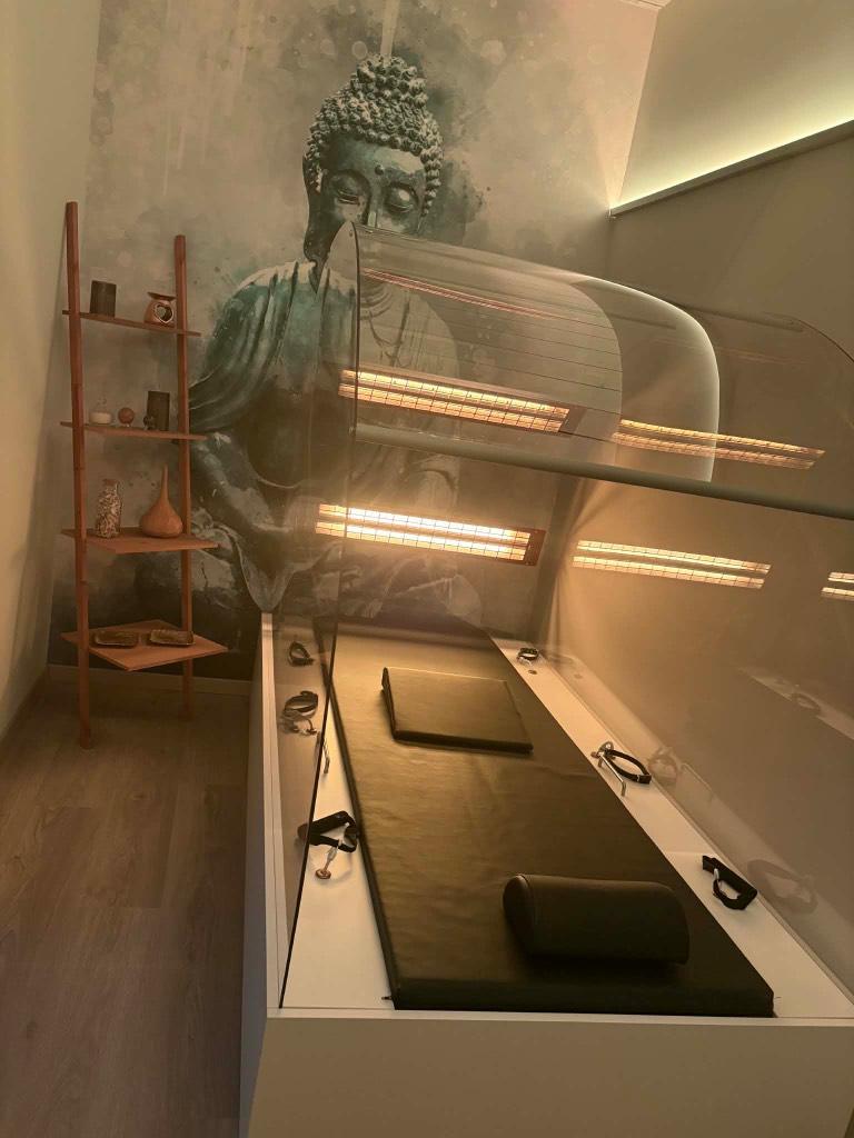 AfslankCabine met infrarood verwarming, Sport en Fitness, Yoga en Pilates, Ophalen, Zo goed als nieuw, Overig