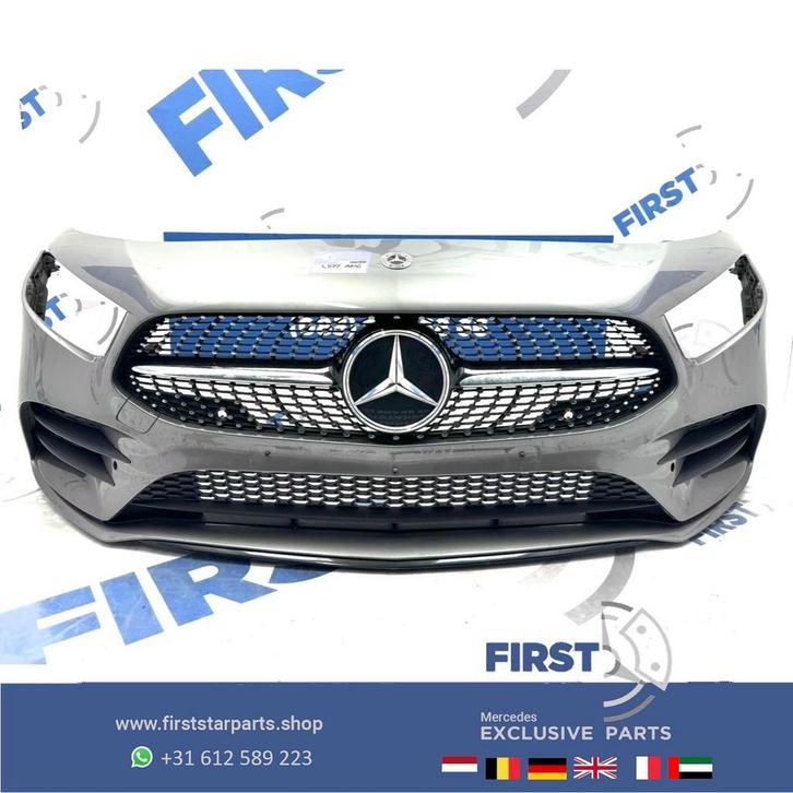 W177 AMG LINE VOORBUMPER A KLASSE 2022 35 ZWART WIT GRIJS CO, Auto-onderdelen, Carrosserie, Bumper, Mercedes-Benz, Voor, Gebruikt