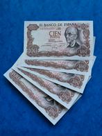 Spanje  5 X 100 Pesetas. 1970  UNC.   OPEENVOLGENDE NRS  !!!, Ophalen of Verzenden, Overige landen, Setje