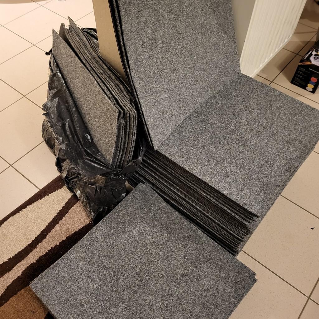 Tapijttegel Florida Lichtgrijs 92 stuks, Ophalen, 50 tot 100 cm, Vierkant, Nieuw