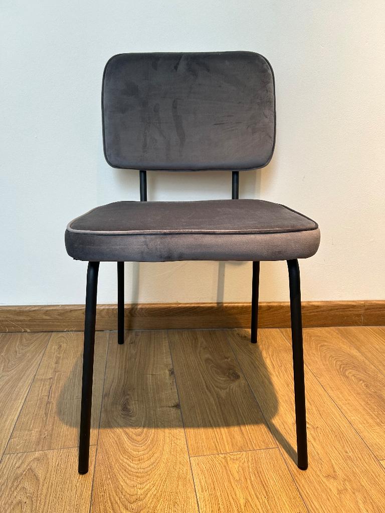 6 design eetkamer stoelen, Neuf, Gris, Design, Enlèvement