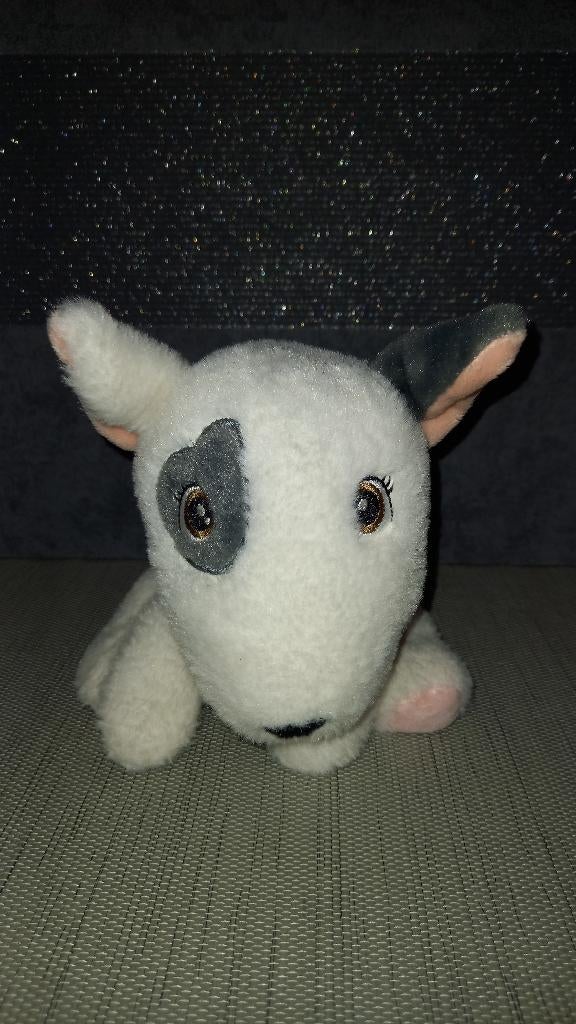 Bull Terriër knuffel, Kinderen en Baby's, Overige merken, Zo goed als nieuw, Wit, Hond