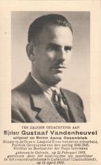 Concentratiekamp Lutwiglust 1940-1945 Gustaaf Vandenheuvel, Verzamelen, Bidprentjes en Rouwkaarten, Ophalen