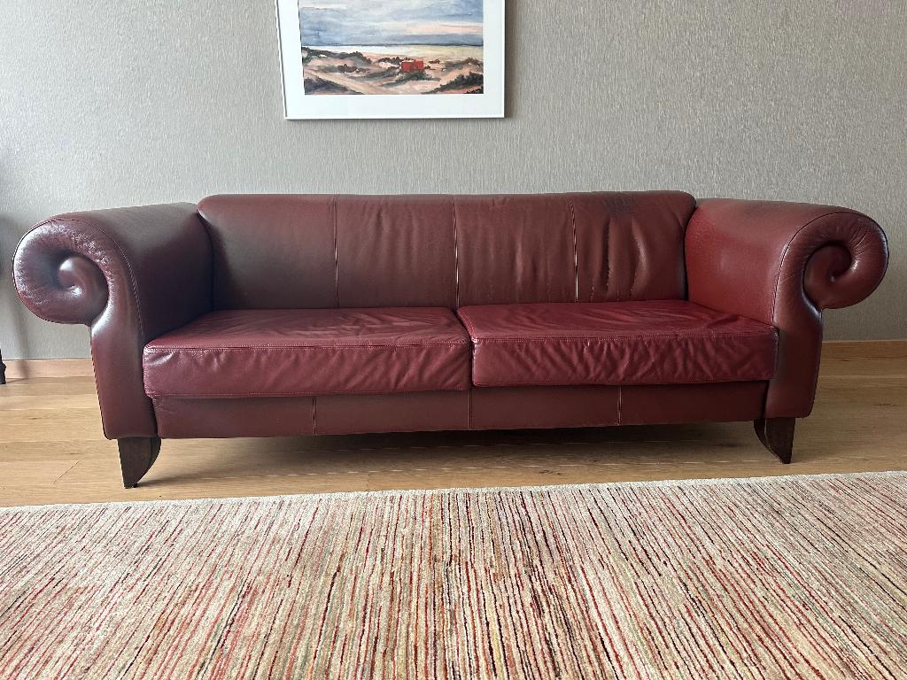 Lederen 3 zit, 200 à 250 cm, Banc droit, Enlèvement, Utilisé