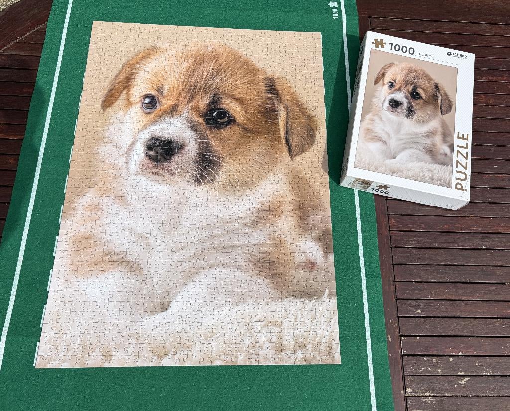 Puzzel Rebo schattige puppy, 1000 stuks - compleet!, Enlèvement ou Envoi, 500 à 1500 pièces, Comme neuf, Puzzle