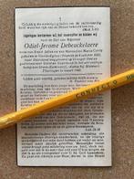 GUERRE 40-45 CAMP DE TORTURE DEBEUCKELAERE KEIEM ALLEMAGNE, Enlèvement ou Envoi, Image pieuse