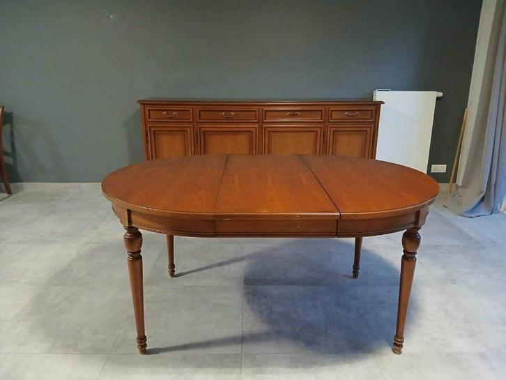 Table et meuble vitrine en acajou, Huis en Inrichting, Complete inboedels, Ophalen