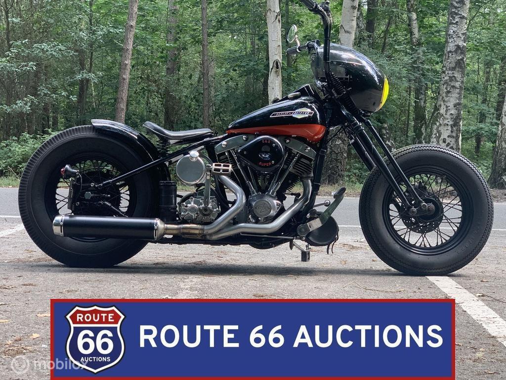 Harley-Davidson Shovelhead Bobber | 1975 | Route 66 Auctions, Overige merken, Zwart, Bedrijf, Handgeschakeld