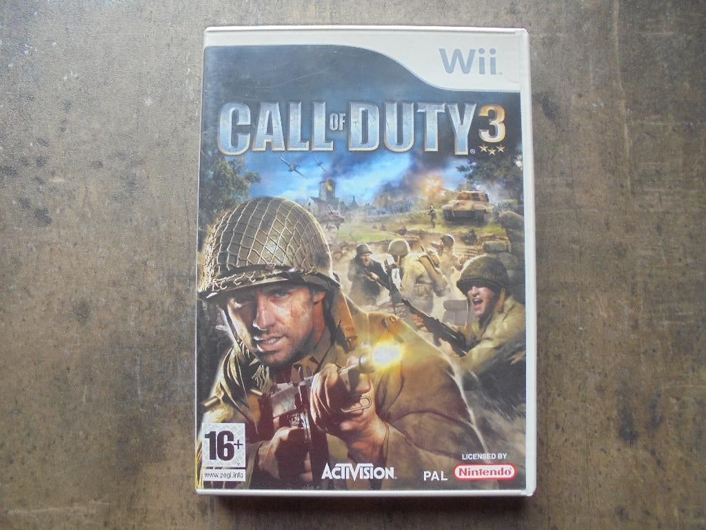 Call Of Duty 3 voor Wii (zie foto's), Games en Spelcomputers, Games | Nintendo Wii, Gebruikt, Shooter, 1 speler, Ophalen of Verzenden