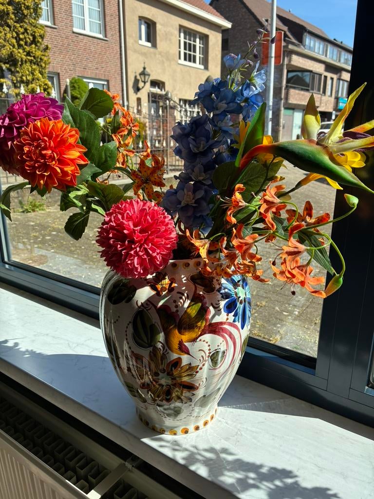 Keramiek vintage vaas, prachtige details, mooie kwaliteit., Antiek en Kunst, Antiek | Vazen, Ophalen of Verzenden