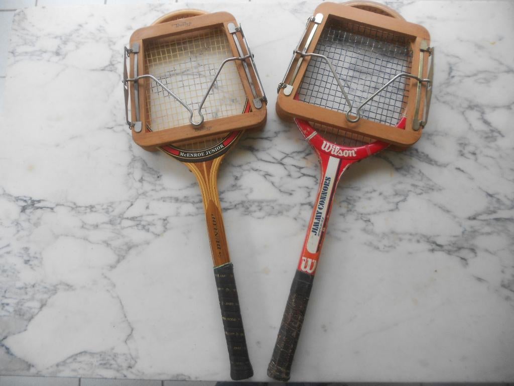 Raquette De Tennis Vintage Dunlop Maxply Avec Presse – Bois