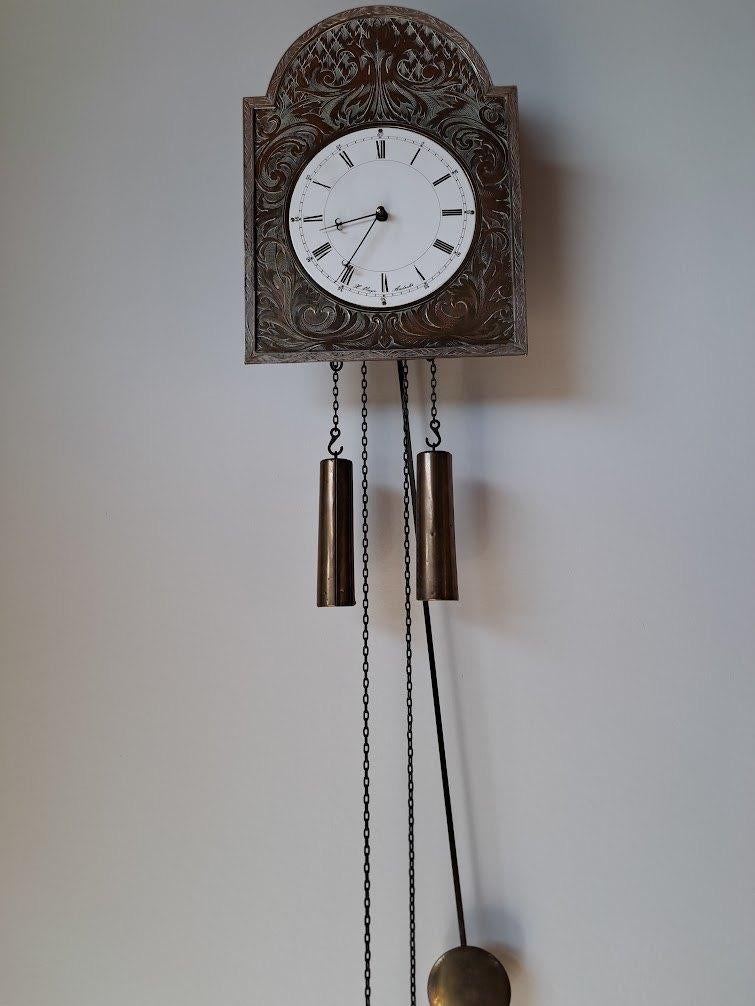 Slingerklok Messing Zwarte Wout, Antiek en Kunst, Antiek | Klokken, Ophalen