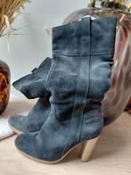 Blauwe suède hoge laarzen 39, Hoge laarzen, Blauw, Ophalen of Verzenden, Gedragen