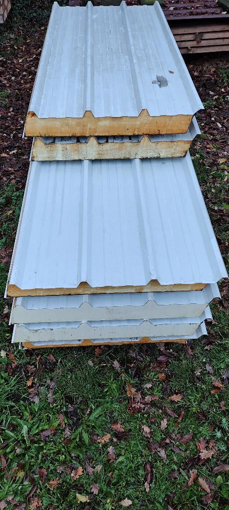 17 m2 nieuwe golfplaten 12 cm pir isolatie, Nieuw, 15 m² of meer, Metaal, Ophalen