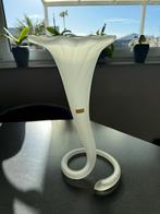 Grote kelkvaas, Ophalen, Zo goed als nieuw, Wit, Glas