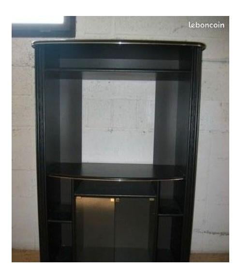 Meuble noir TV-HIFI, Maison & Meubles, 25 à 50 cm, Contemporain, Enlèvement, Utilisé