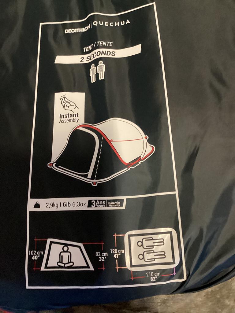 Nieuw tent 2 personen niet gebruikt, Caravanes & Camping, Tentes, Enlèvement, Neuf, Jusqu'à 3