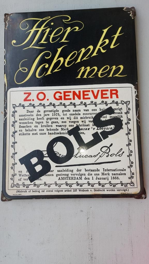 Reclamebord in email van Bols, Ophalen