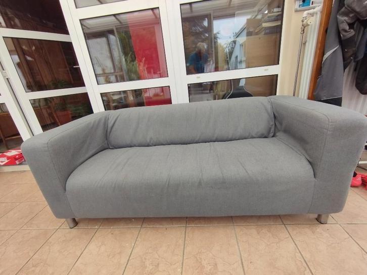 zetel, Maison & Meubles, Canapés | Salons, Comme neuf, Banc droit, Deux personnes, 150 à 200 cm, 75 à 100 cm, Bois, Métal, Tissus