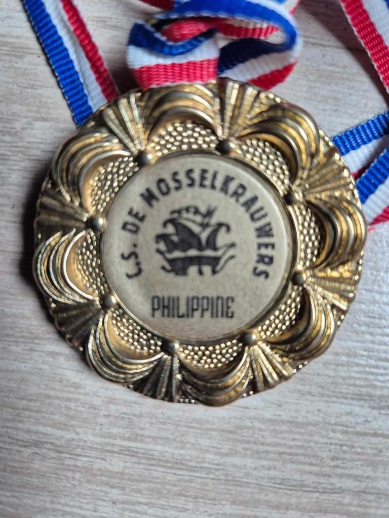 Carnaval medaille Philippine de mosselkrauwers, Ophalen of Verzenden