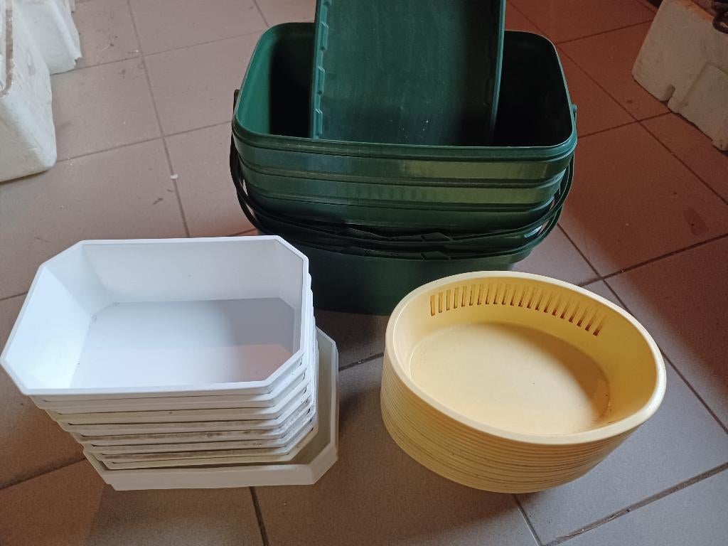 Sets voor opberging: plastieken bakken en mandjes, Huis en Inrichting, Woonaccessoires | Schalen en Manden, Gebruikt, Schaal, Kunststof