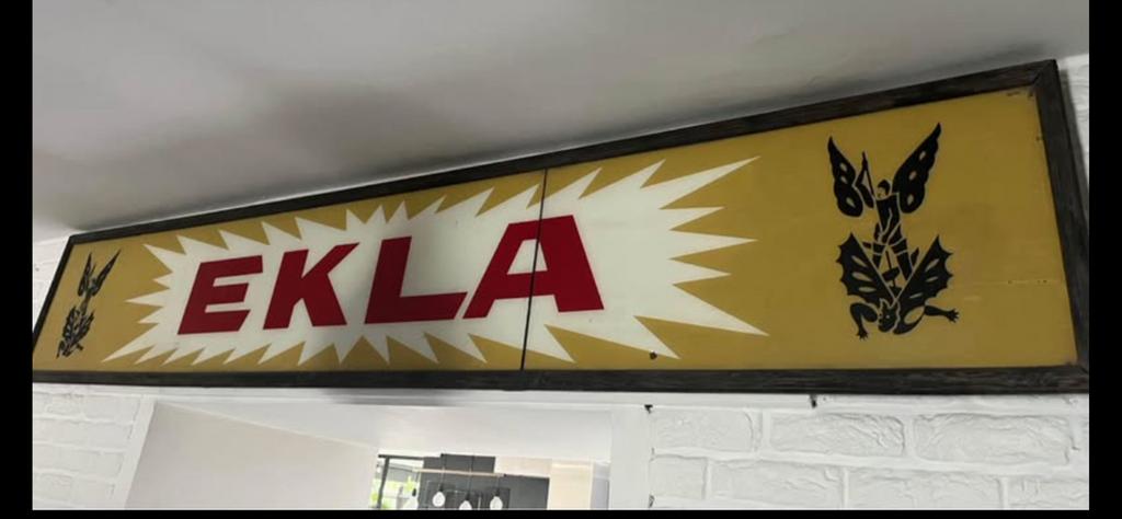 Cadre publicitaire brasserie Ekla, Collections, Enlèvement, Utilisé, Panneau publicitaire