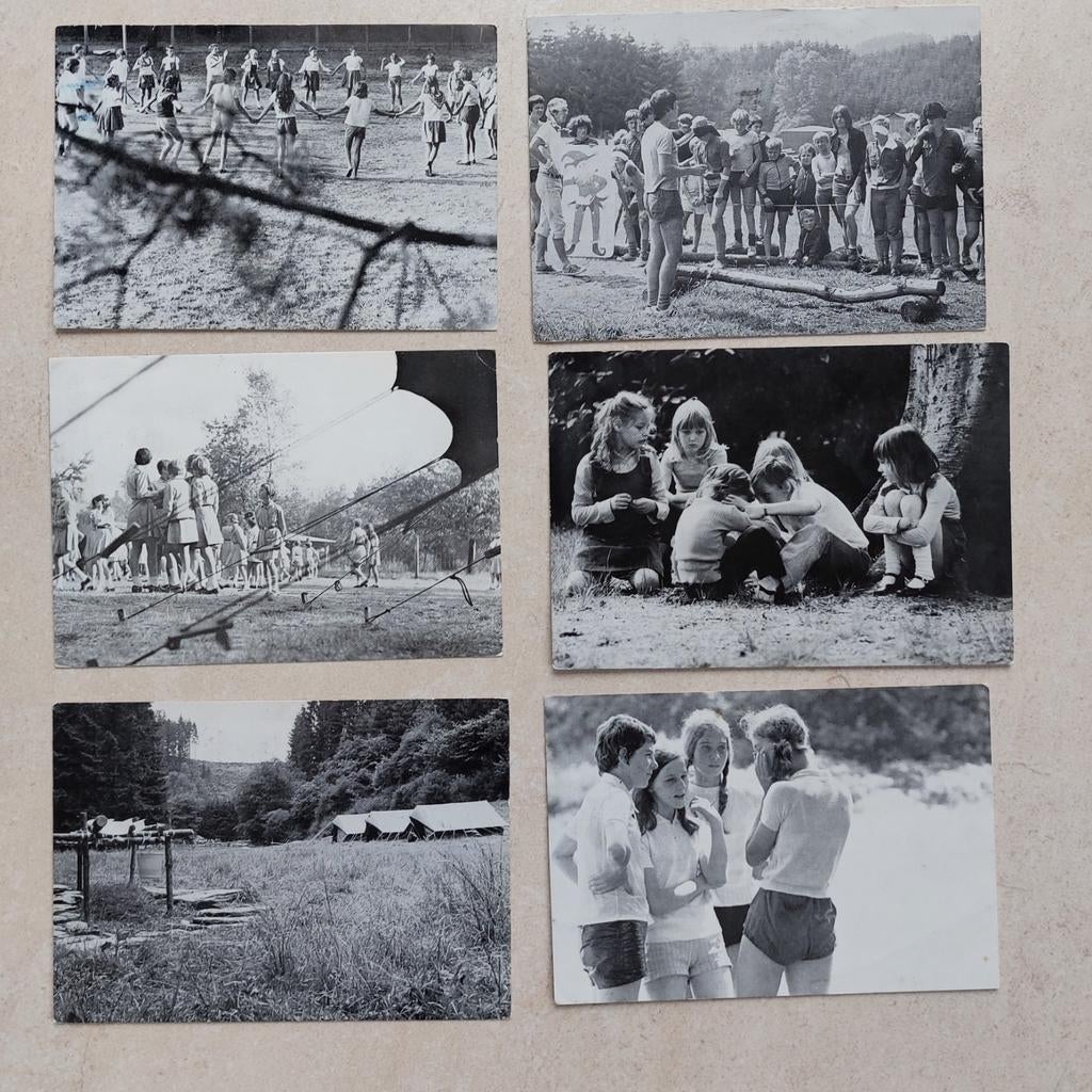 6 gelopen postkaarten Chiro, Ophalen of Verzenden