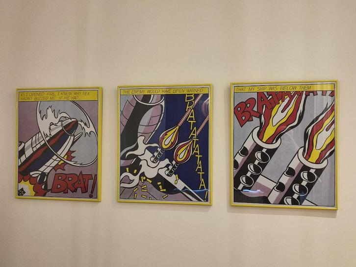 Triptyque de Roy Lichtenstein « As I Opened Fire », Antiquités & Art, Art | Lithographies & Sérigraphies, Enlèvement