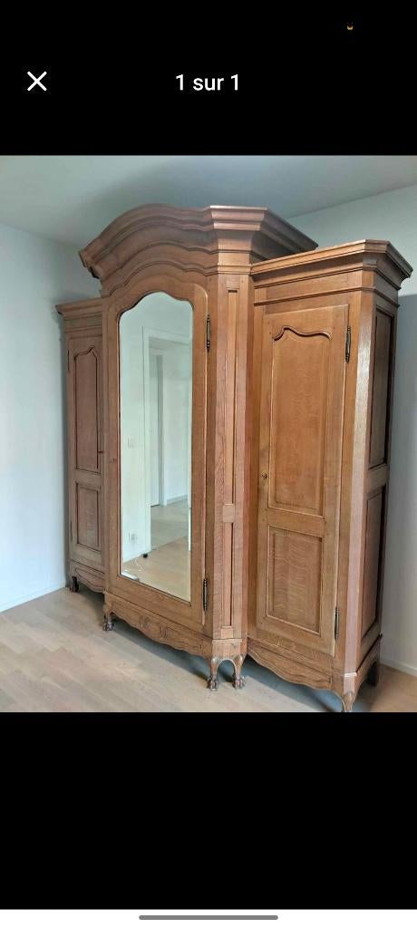 Garde robe en chêne, Maison & Meubles, Armoires | Penderies & Garde-robes, Enlèvement, Comme neuf, Chêne, Avec espace de penderie
