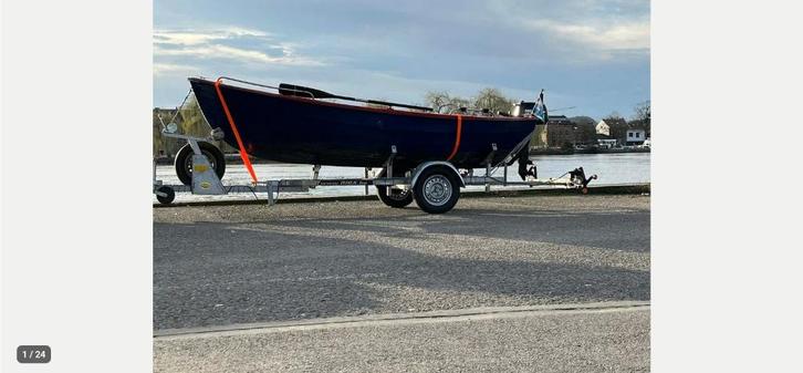 Complete set boot 4,20m + Mercury 4PK + trailer – vaarklaar, Watersport en Boten, Motorboten en Motorjachten, Zo goed als nieuw