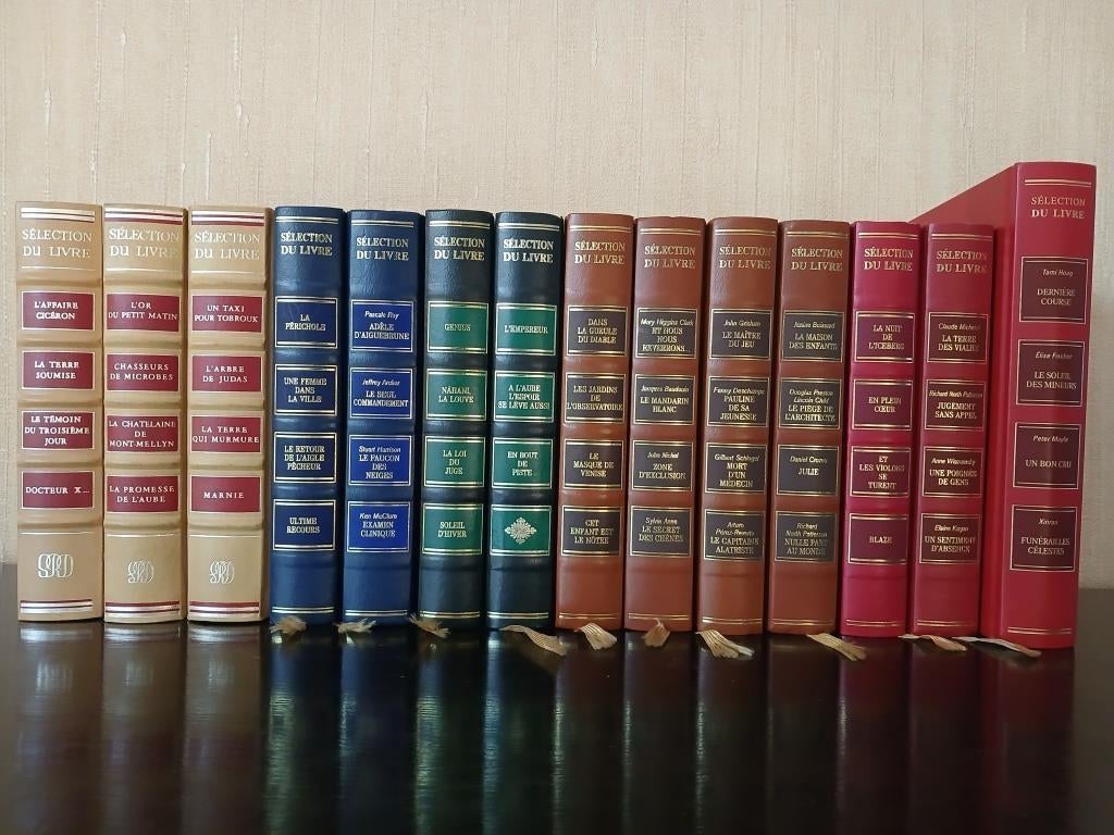 14 tomes reliés en cuir de la collection SELECTION DU LIVRE, Livres, Enlèvement, Utilisé, SELECTION DU LIVRE