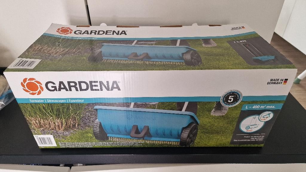 Gardena Strooiwagen L 432   400m2 - 12.5 L    NIEUW in doos, Ophalen, Nieuw