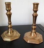 2 antieke koperen kandelaars uit de 19e eeuw, Antiek en Kunst, Ophalen of Verzenden, Koper of Brons