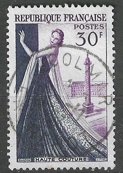 Frankrijk 1953 - Yvert 941 - Haute Couture uit Parijs   (ST), Verzenden, Gestempeld