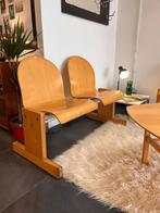 Vintage houten banken set, Enlèvement, Utilisé