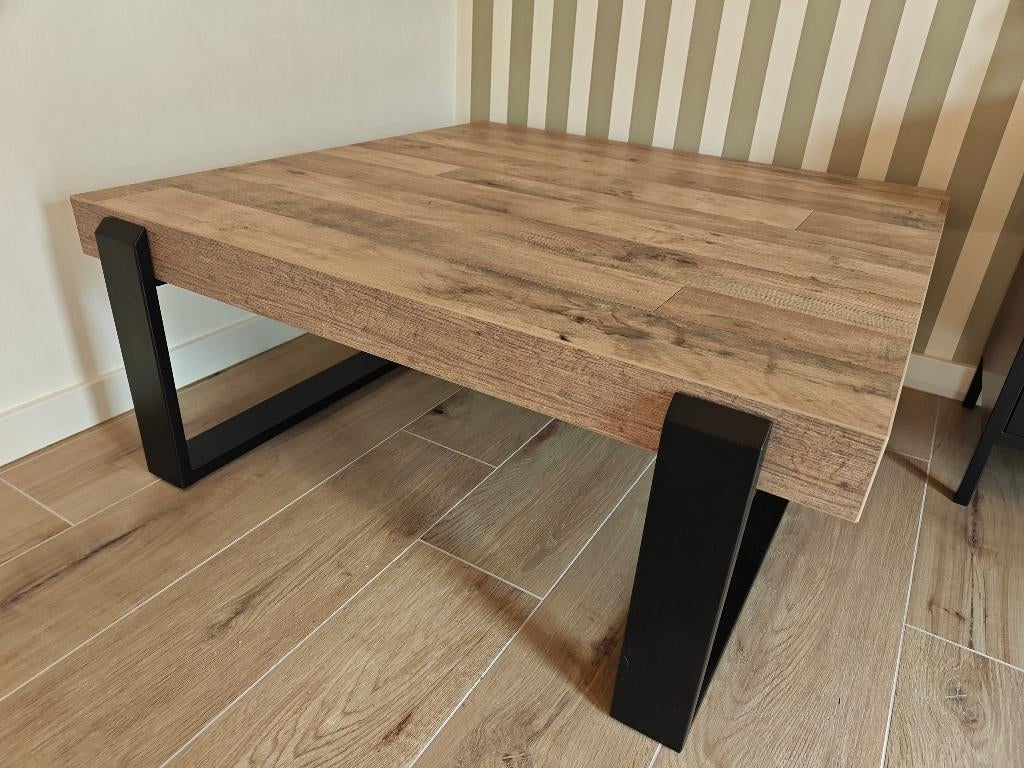 Salontafel, Ophalen, 50 tot 100 cm, Teakhout, Vierkant