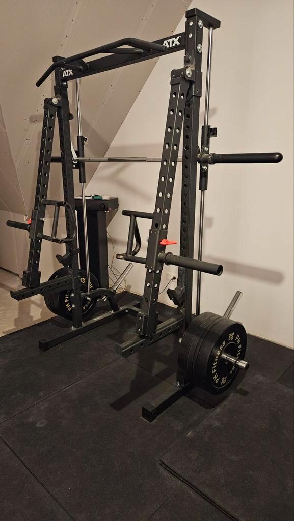 Squat rack smith machine bumper plates ATX, Sport en Fitness, Fitnessapparatuur, Ophalen