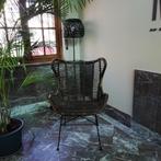 Rotan staande lamp zwart, Huis en Inrichting, Ophalen, Gebruikt, Overige materialen, 150 tot 200 cm