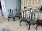 4 mooie, opnieuw opgemaakte, zwart/witte antieke stoelen, Antiek en Kunst, Ophalen