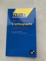 livre 100 exercices l'orthographe, Ophalen of Verzenden, Nieuw, ASO, Frans