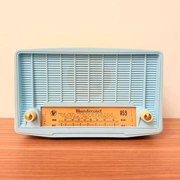 ZELDZAME VINTAGE BUIZENRADIO WUNDERCART A59 LICHTBLAUW RADIO beschikbaar voor biedingen