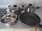 Potten en braadpan  ., Huis en Inrichting, Ophalen, Zo goed als nieuw, Aluminium, Keramische plaat