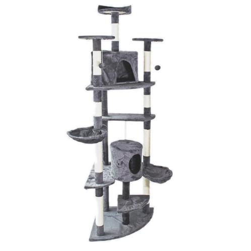 Kattenkrabpaal | 210 cm | Grijs, Dieren en Toebehoren, Katten-accessoires, Nieuw, Ophalen of Verzenden