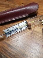 Wijnthermometer met lederen etui, Ophalen of Verzenden, Zo goed als nieuw