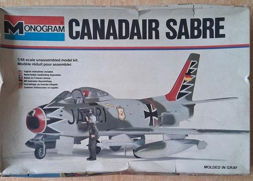 Canadair Sabre, monogram 1/48, Hobby en Vrije tijd, Modelbouw | Vliegtuigen en Helikopters, Nieuw, Vliegtuig, Groter dan 1:72